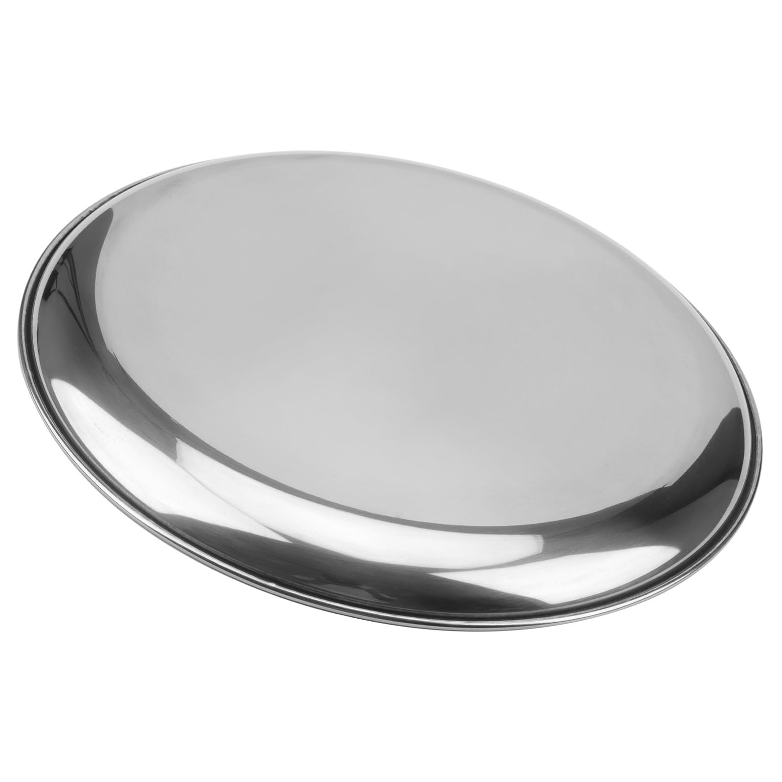 6 PCS 12 Inch Stainless Steel Plates, Reusable Round Metal Dinner Plates Camp…