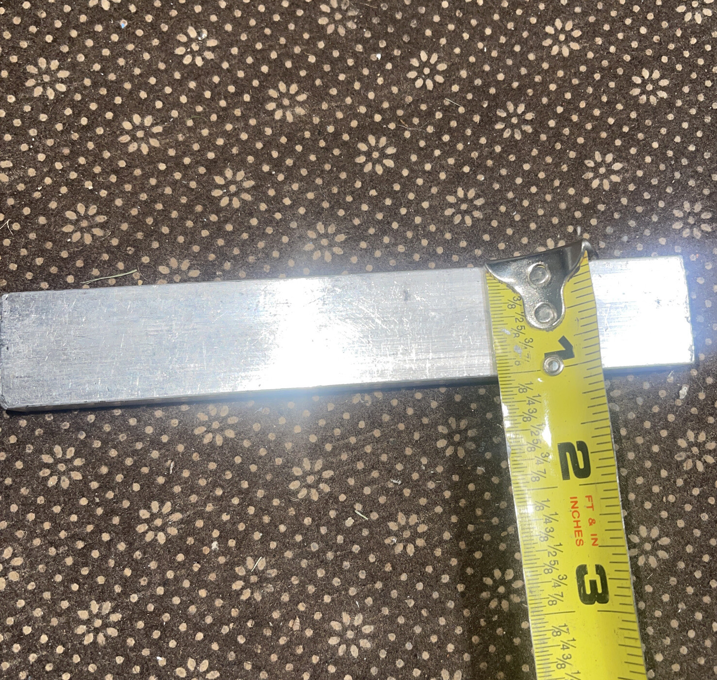 5/8”x1” Aluminum Bar 6” Long