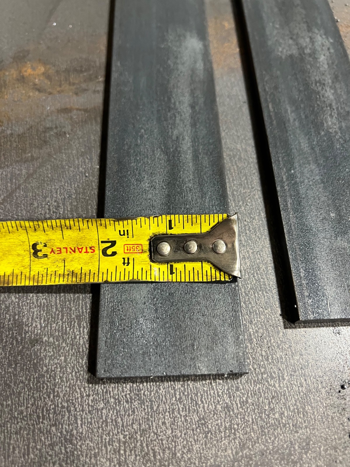 2pcs— 2″wide x12″ long(+/- 1/8”). 1/4″ inches thick A36 steel