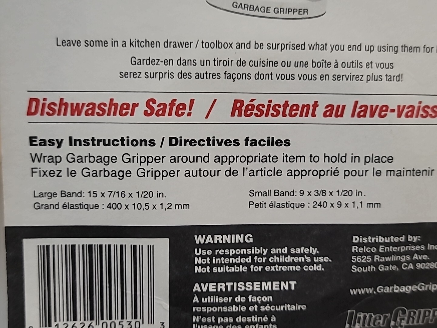 Garbage Gripper Reusable Trash Liner Bands