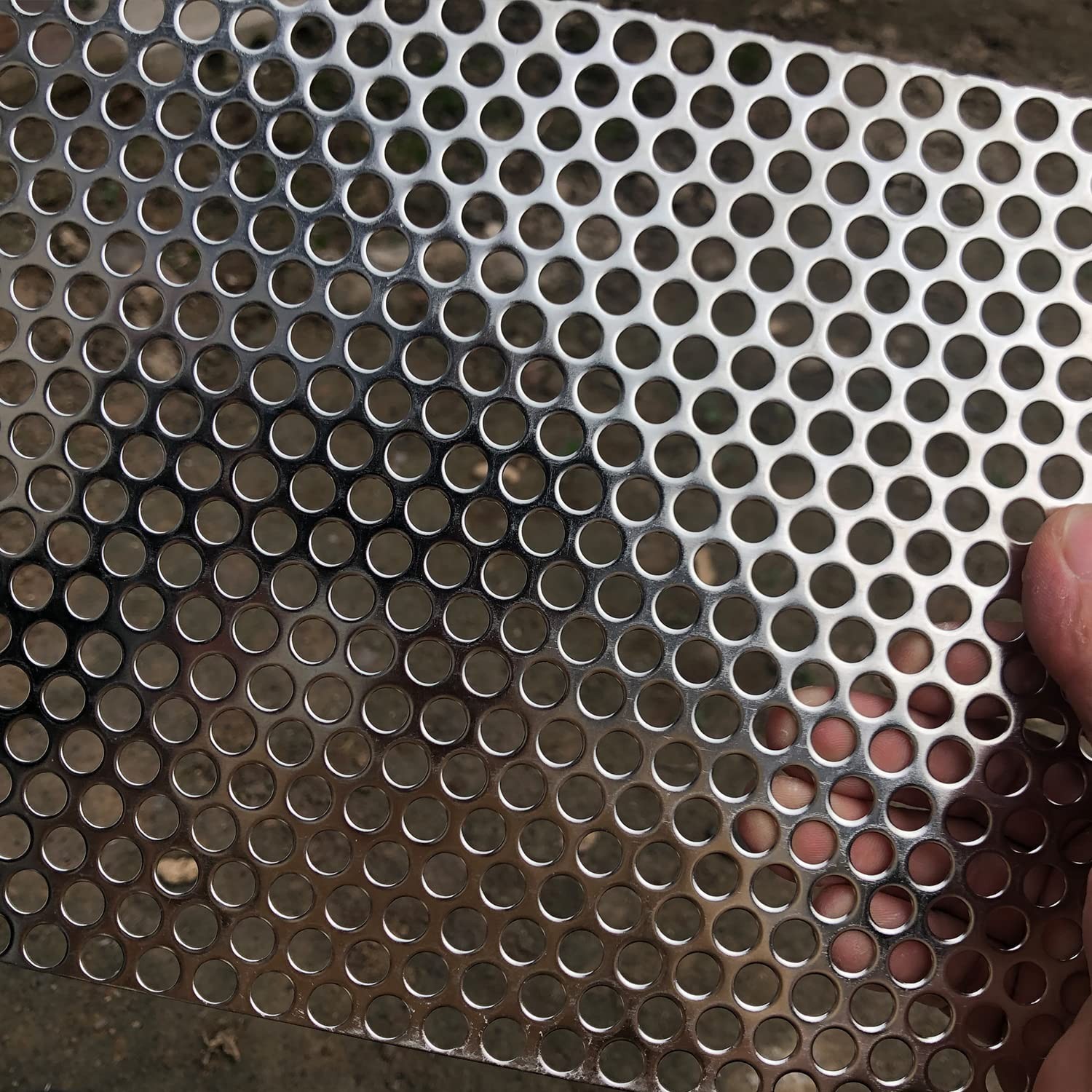Commercial Grade Perforated Sheet, 15.7×7.8 Inch, Rust-Resistant Steel Material