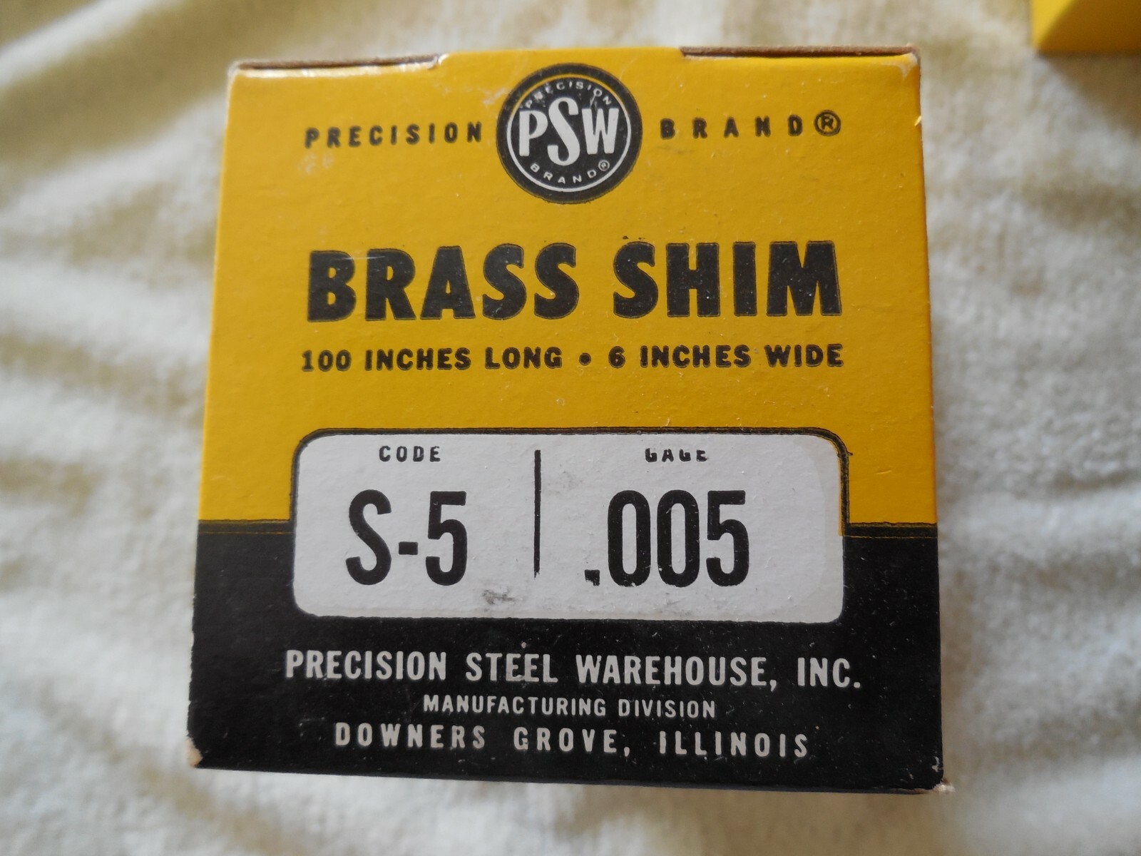 7 pcs Of Unpolished Brass Shim 008, 007, 006. 005, 004, 003, 001 Thick. 6”x 1.5”