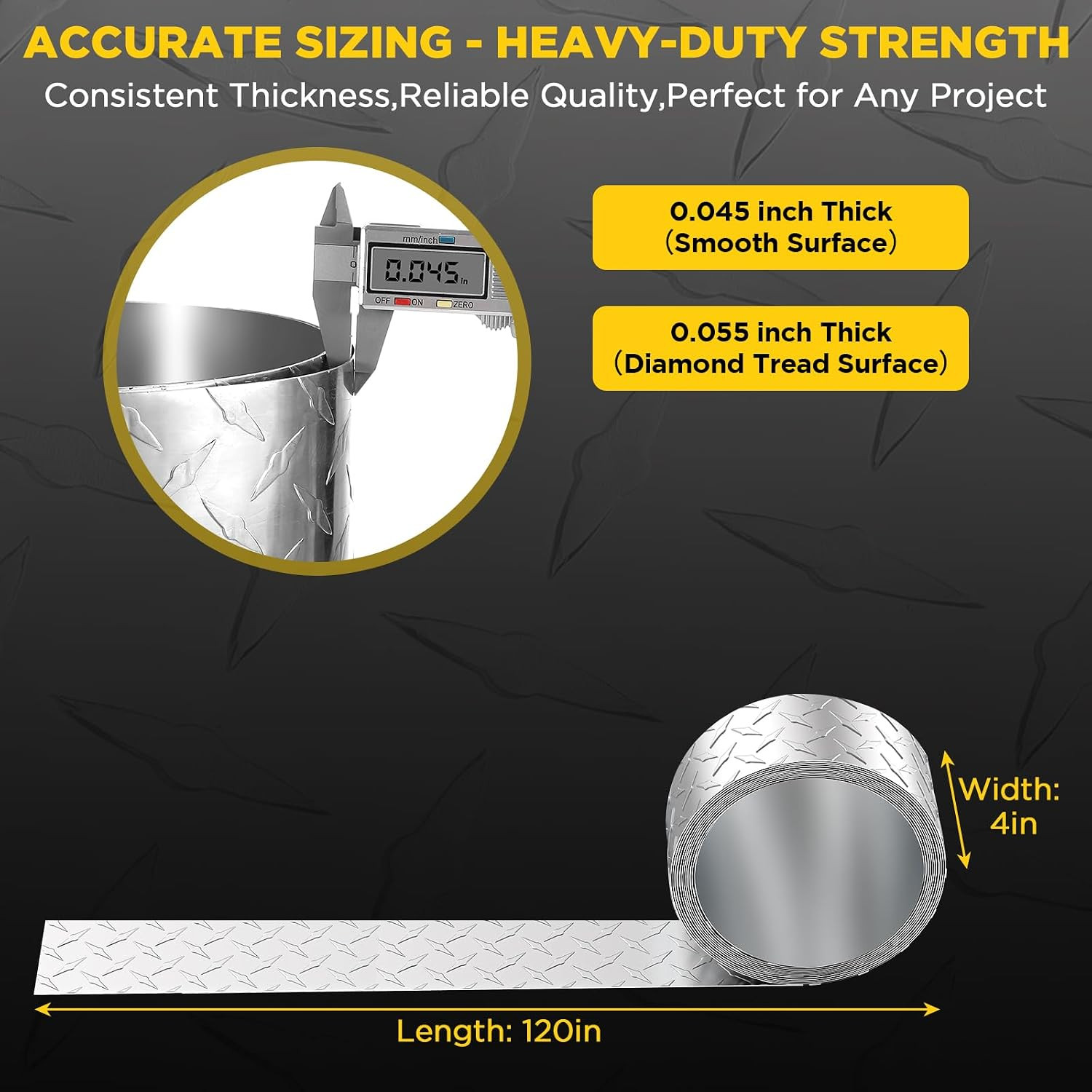 Aluminum Diamond Plate Sheet Metal, Mill Finish Diamond Sheet, Tread Texture Met