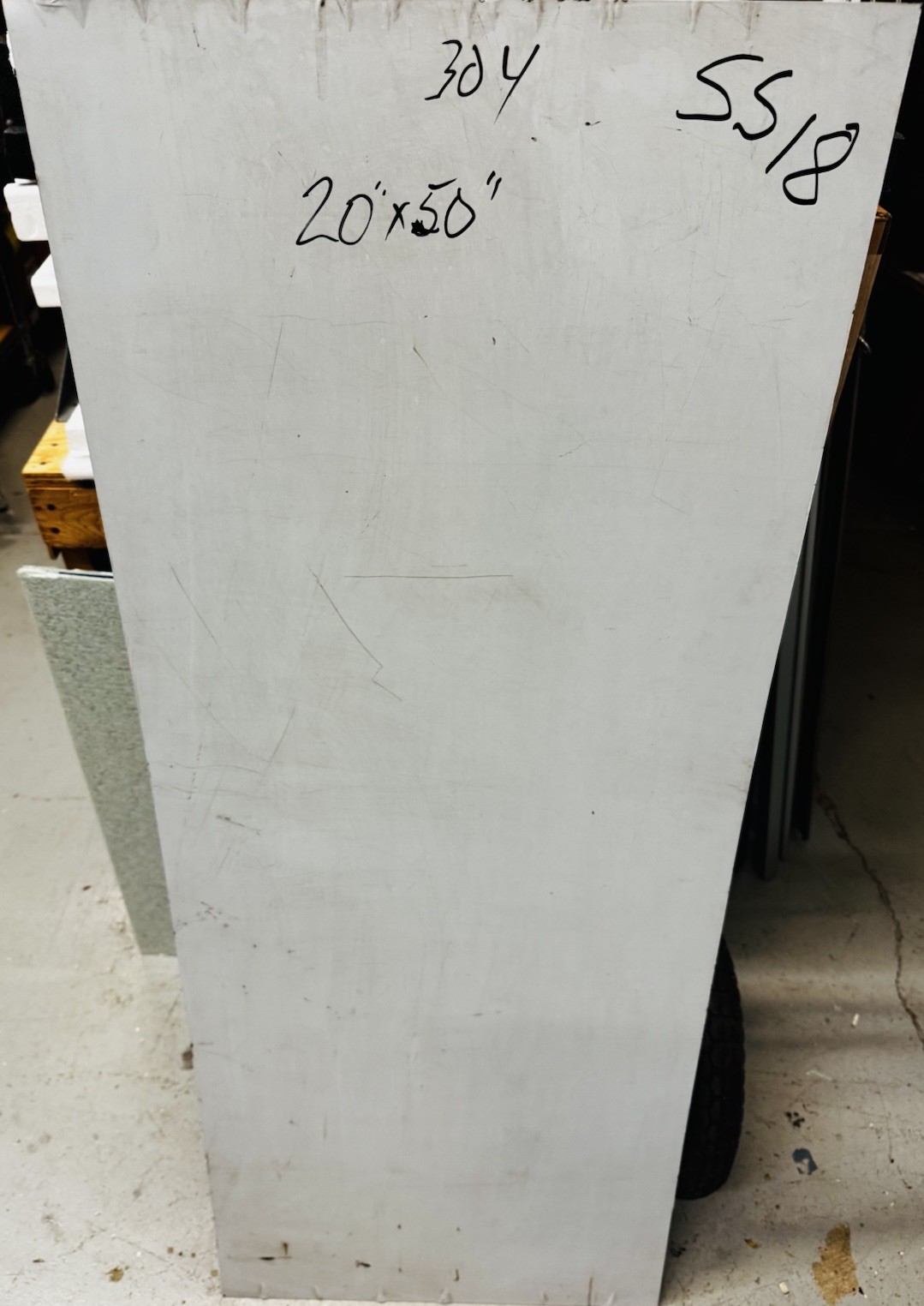 1 pieces of 20″ x 50″ 304 Stainless Steel Sheet Metal .050″ Thick 18 Ga, 2B