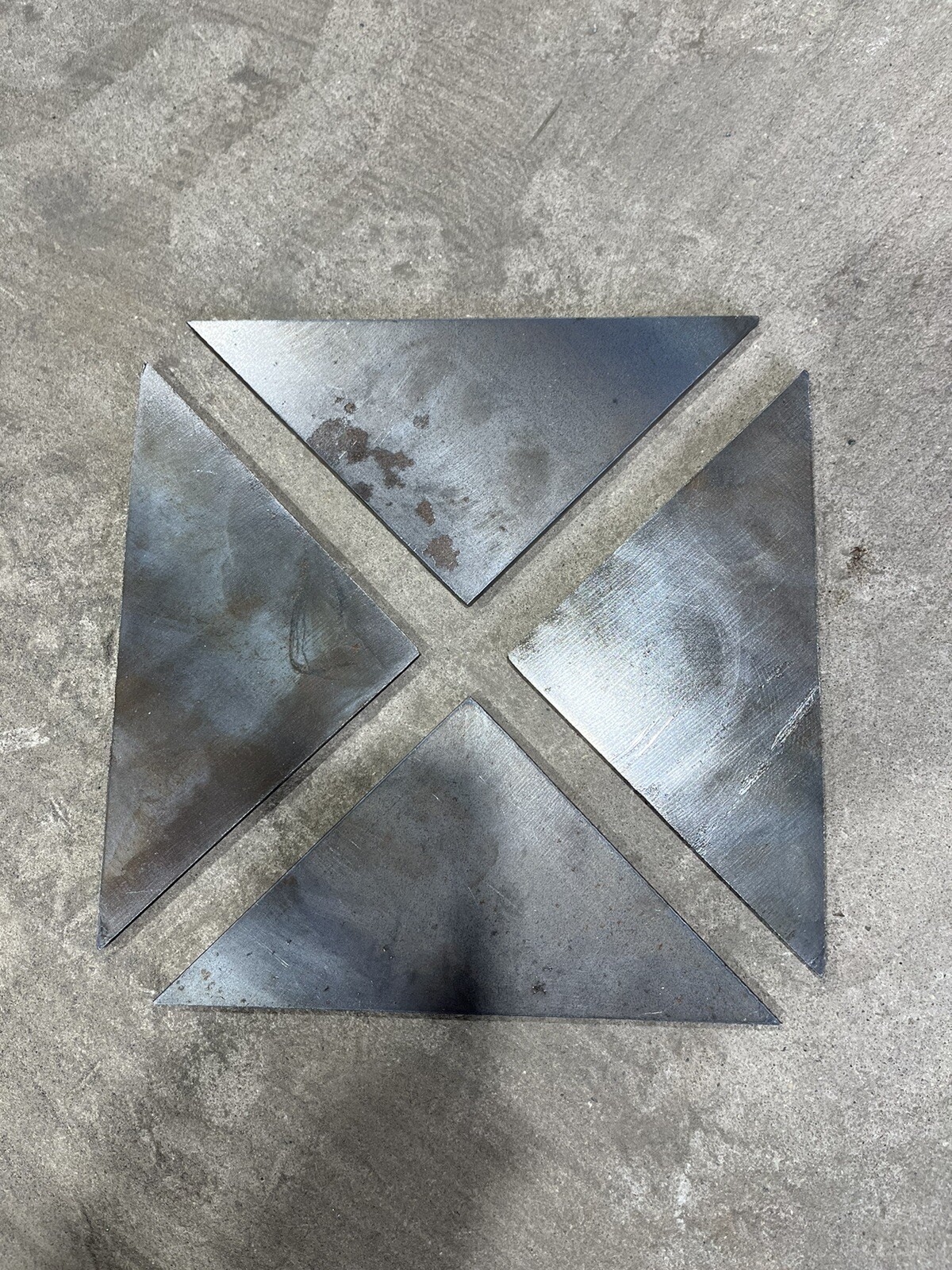 RWM LOT OF 4 PLATE STEEL GUSSETS 1/4″ x 6″ x 6″