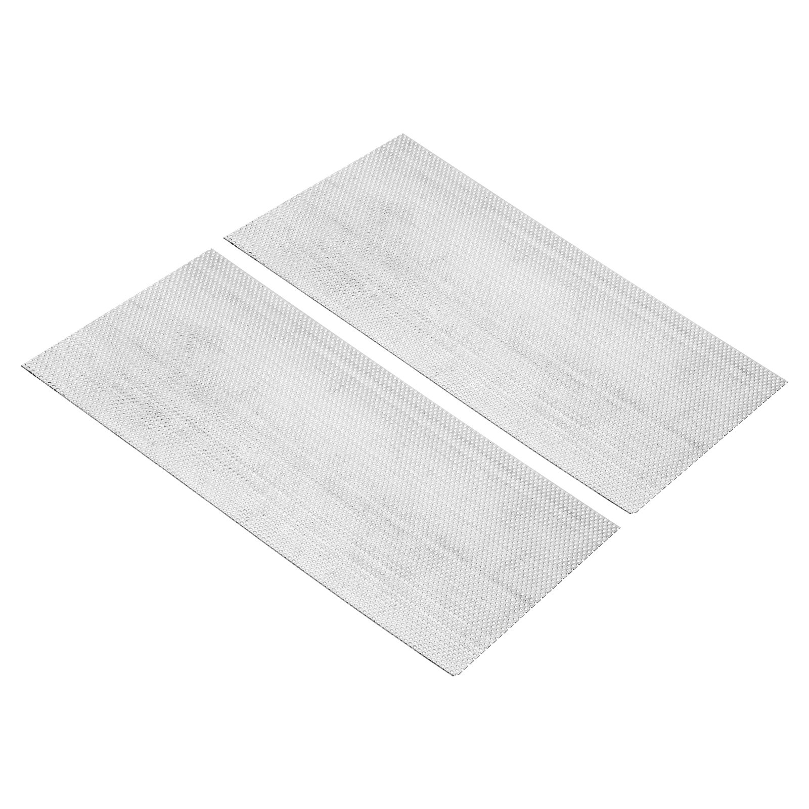 2pcs 11.8″x6″ 304 Stainless Steel Perforated Sheet 0.06″ Hole Metal Mesh Plate