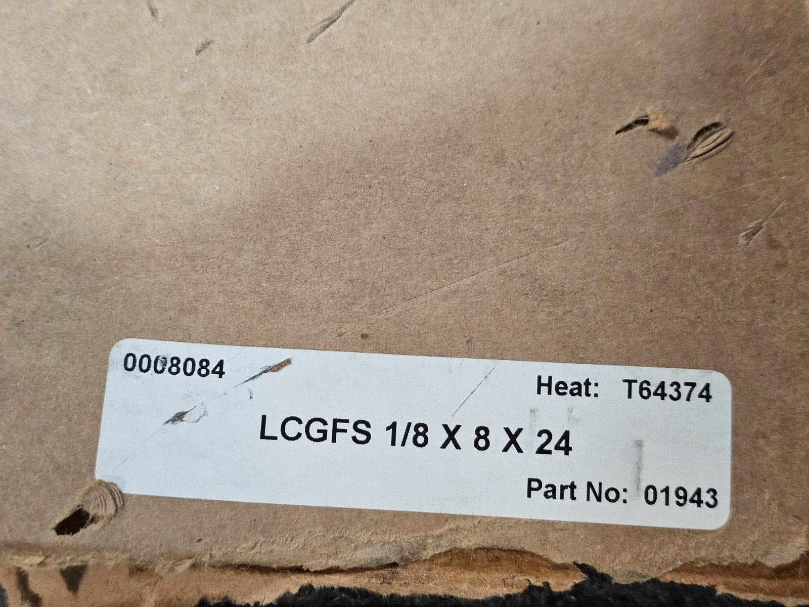 MSC 06202808 24 x 8 x 1/8 Inch, AISI Grade A36, Low Carbon Steel Flat Stock