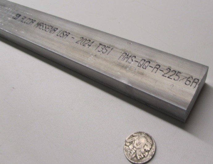 2024 T351 Aluminum Bar, 3/4″ (.750″) Thick x 1 1/2″ Wide x 12″ Length
