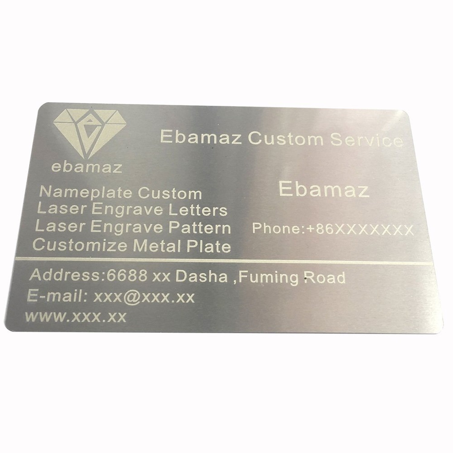 Thin 100PCS Aluminum Alloy Metal Card Plate 3.4 X2.13X0.008 inch for Laser En…