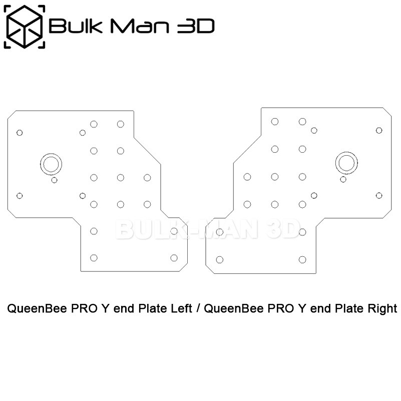 13PCS QueenBee PRO CNC Plate Set Aluminum Plates for Wood CNC Engraver Machine