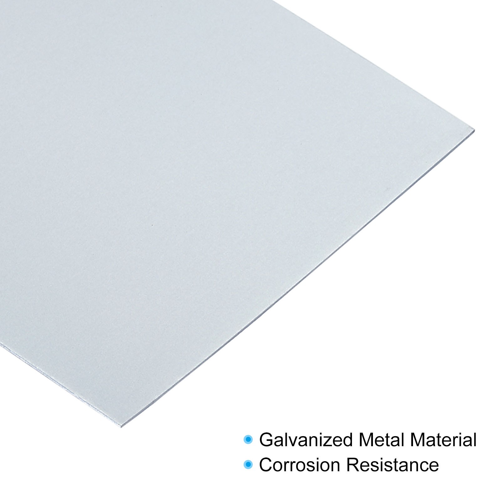 5pcs Galvanized Steel Sheet, 15x8cm Metal Sheet Plate Panels 0.5mm Thick