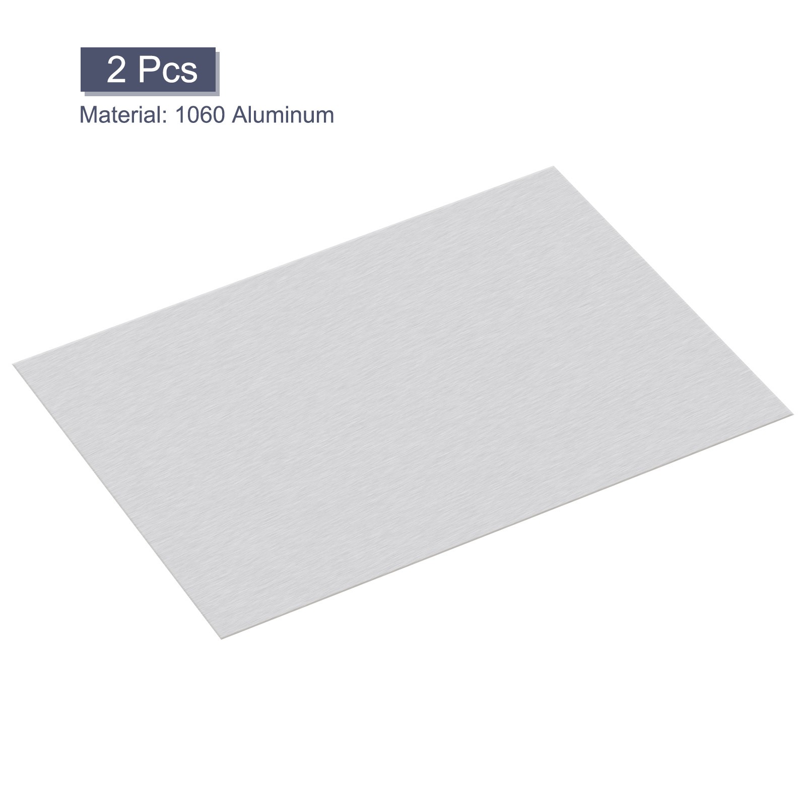 300mm x 200mm x 1mm Rectangle 1060 Aluminum Sheet Flat Metal Plate Stock, 2Pcs
