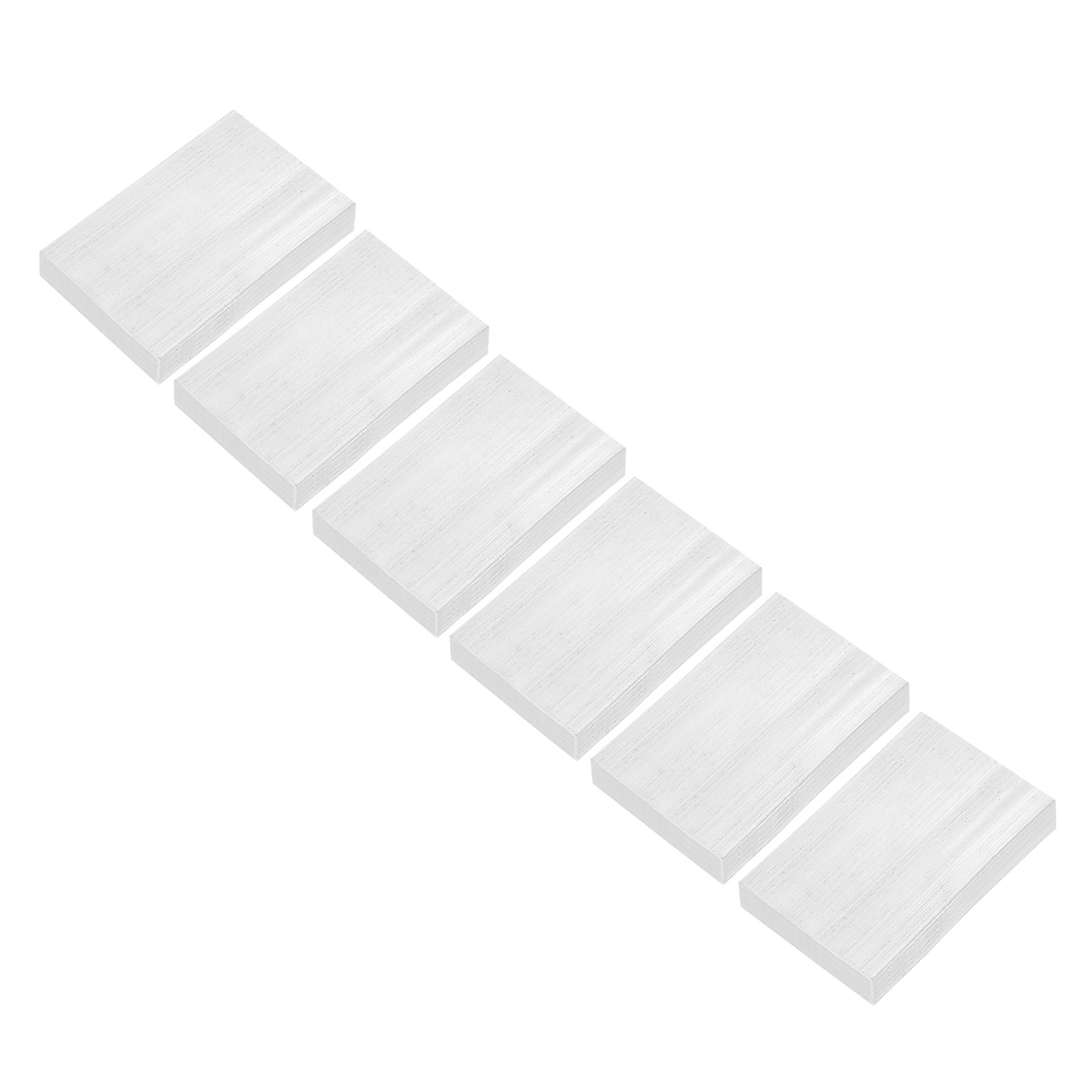 Square Aluminum Flat Bar, 6pcs 25 x 50 x 100mm T6511 Solid New Mill Stock