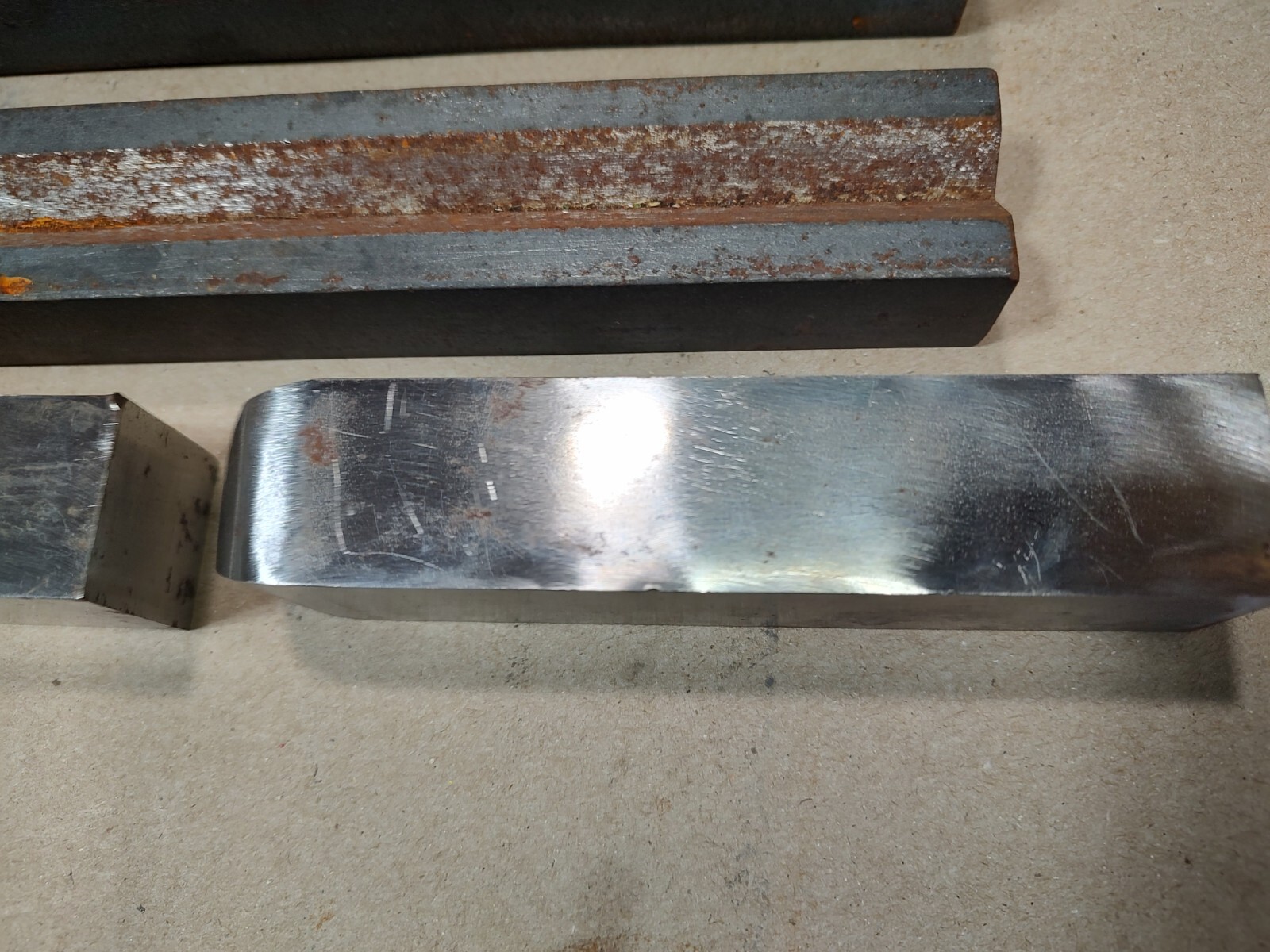 Lot Of 5, Steel Flat Bar, Square Bar Pieces