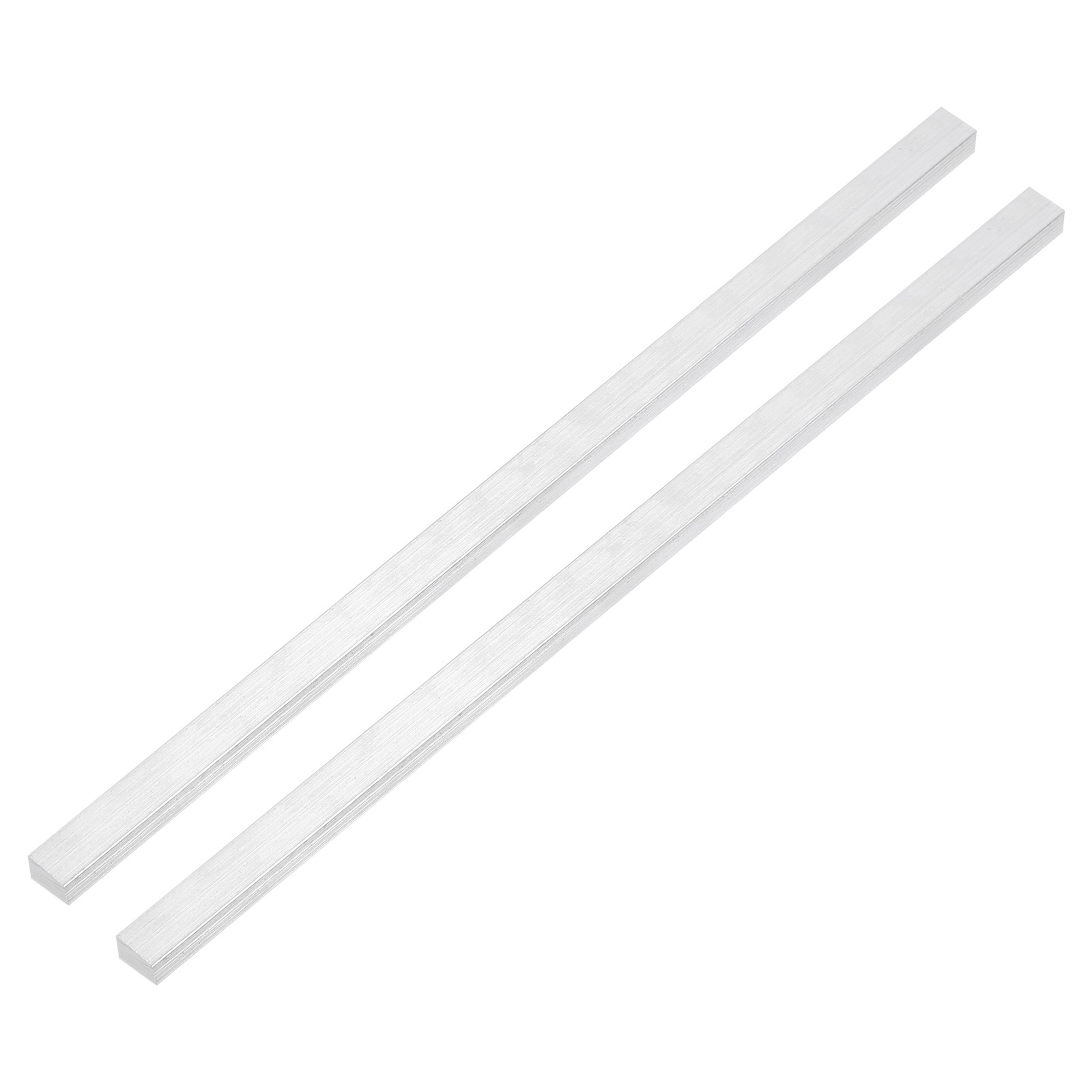 Square 6063 Aluminum Flat Bar, 2Pcs 5/32″ Thickness 3/8″ Width 12″ Length
