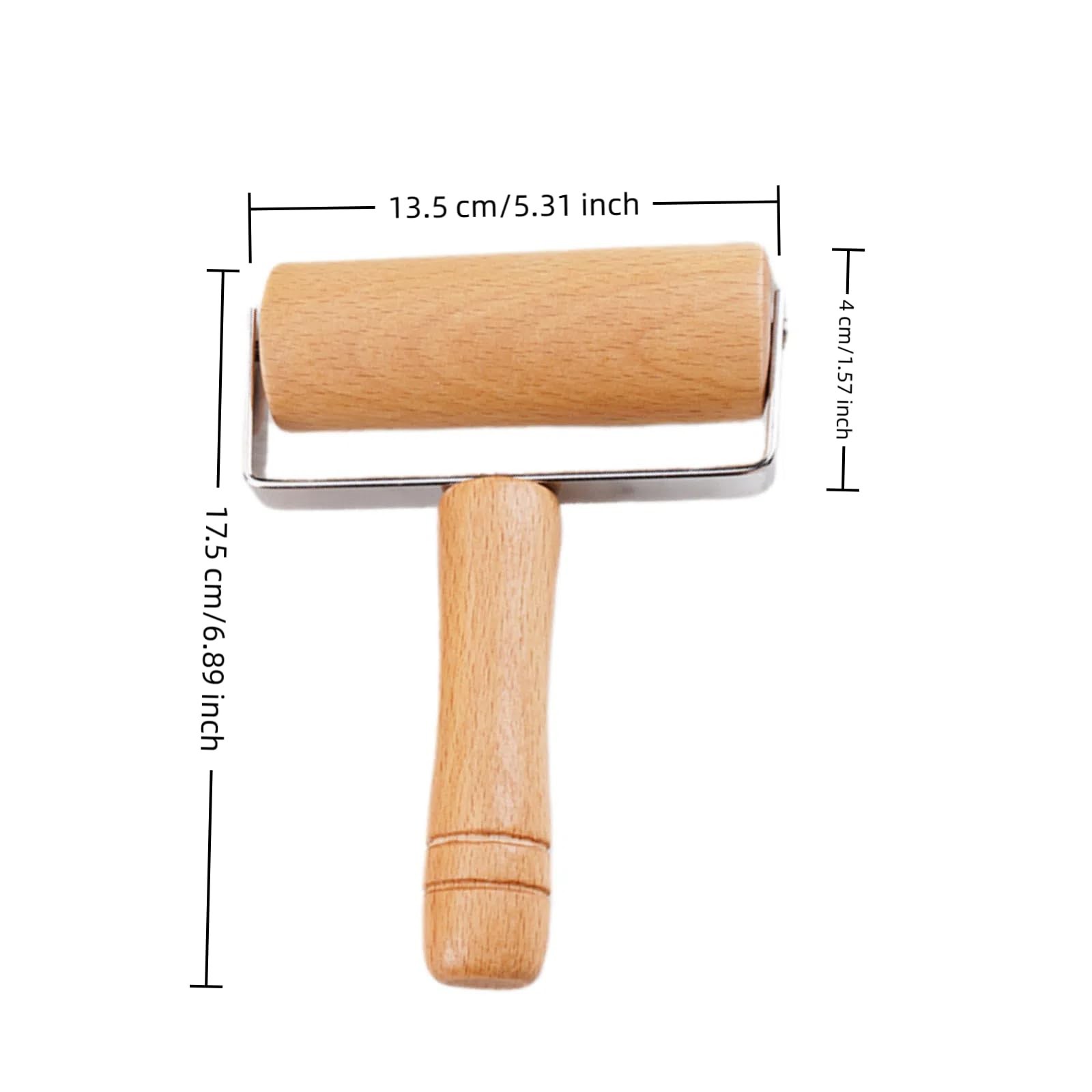 Stainless Steel & Beechwood Rolling Pin with Adjustable Thickness – Ergonomic…