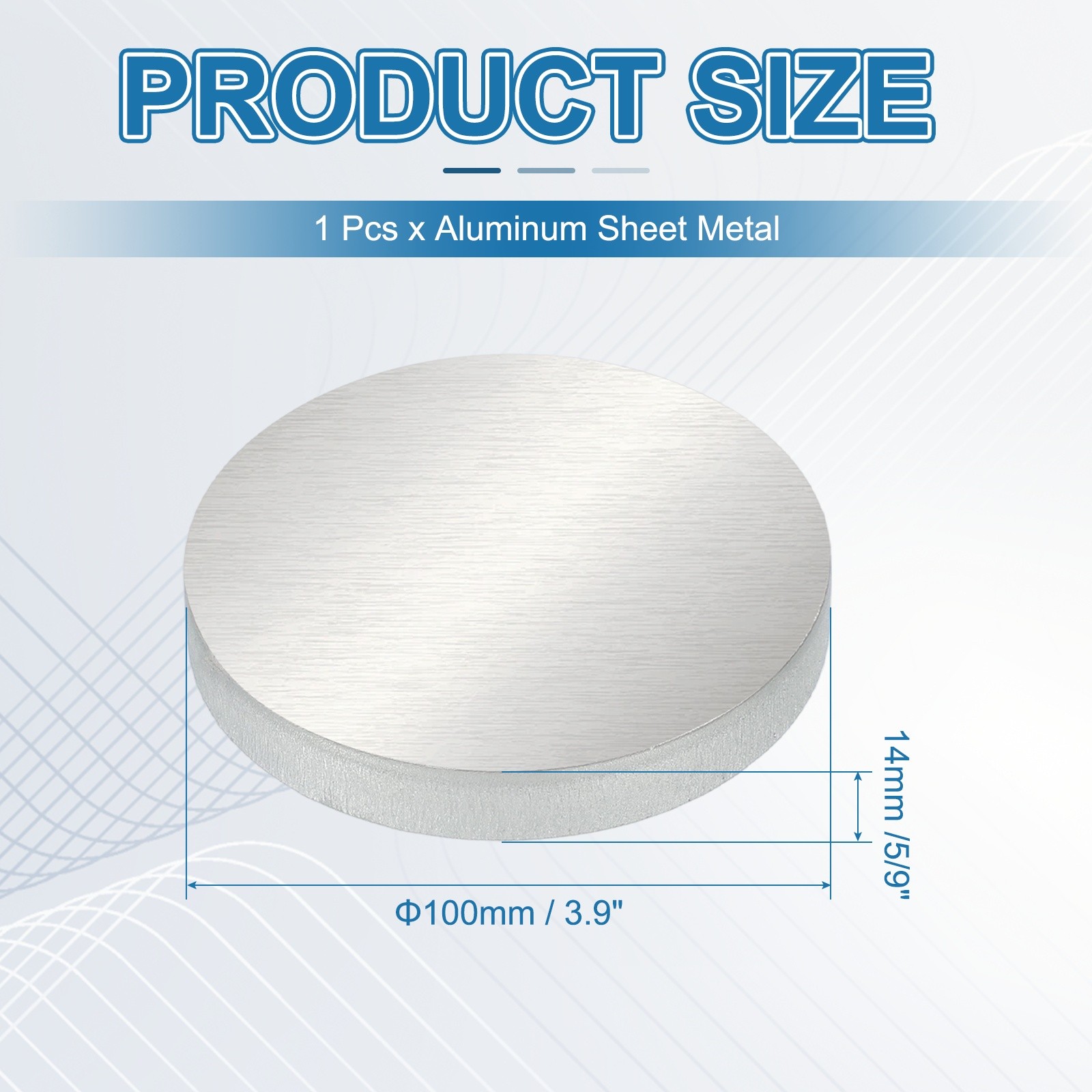 6061 Aluminum Disc 3.9×5/9″ Round Flat Plain Aluminum Plate