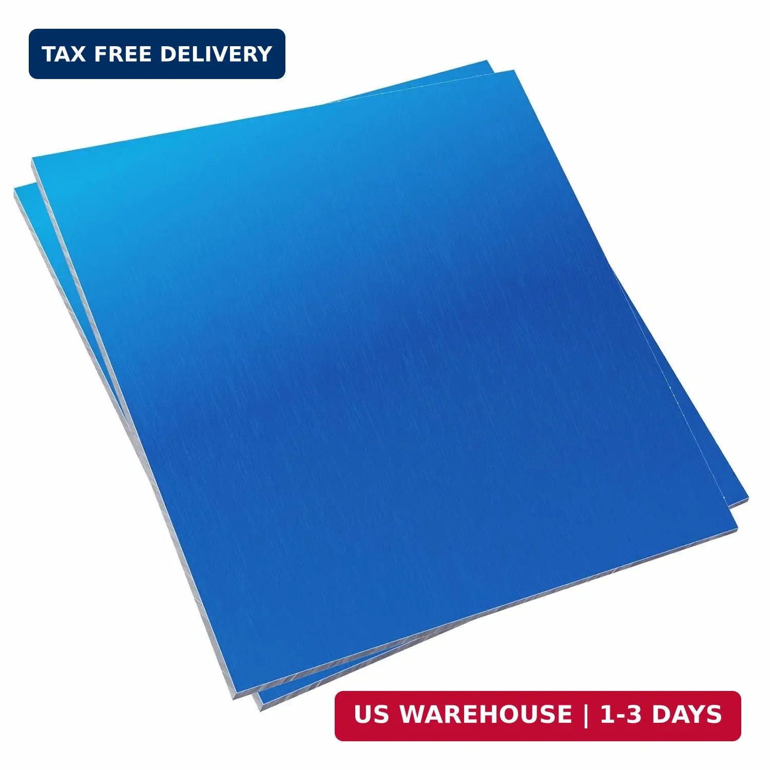 2 Pieces 6061 T651 Aluminum Sheet Metal 6 x 6 x 0.04(18Gauge) Inch Thickness Rec