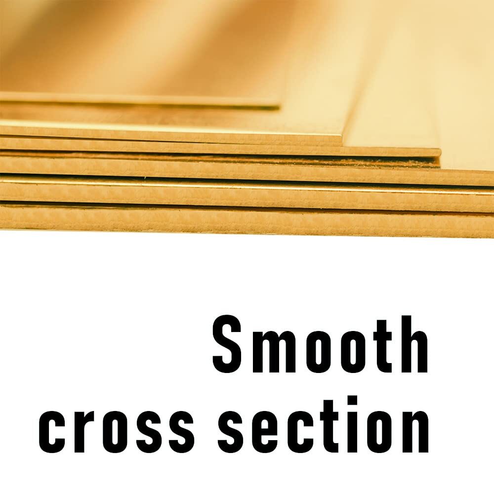 18 Gauge Brass Sheet，H62 Brass Plates Metal 0.039″ Thickness x 3.9″ Width x 3…