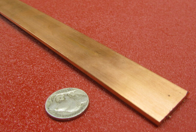110 Copper Bar H02, 1/8″ Thick x 1.00″ Wide x 12 Inch Length