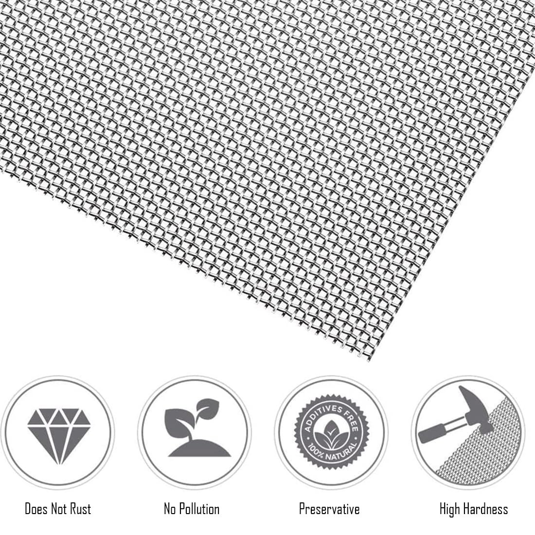 4 Pack 8.26×11.8in Stainless Steel Wire Mesh Sheets 5 Mesh Screen
