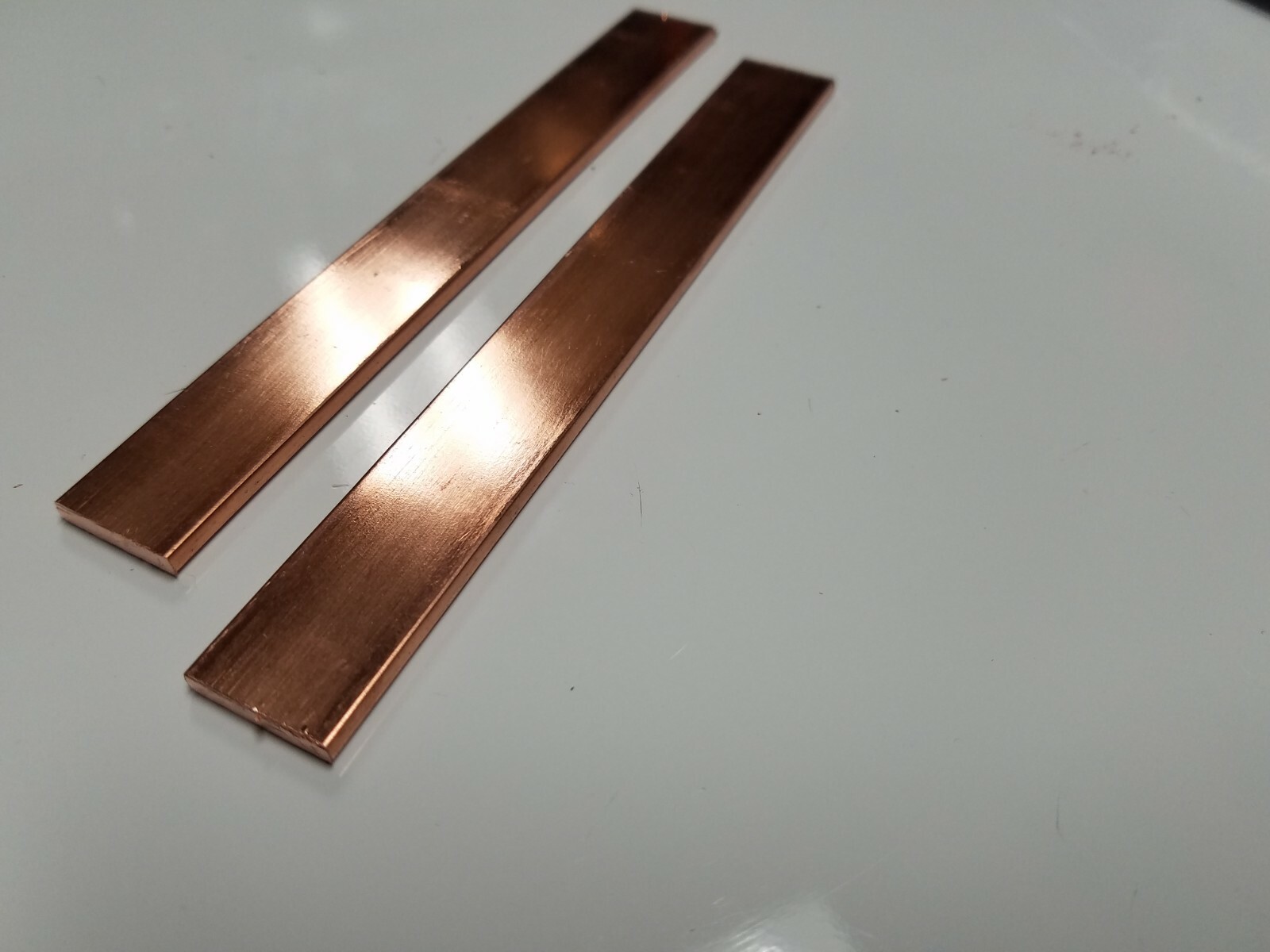 (2) 110 Copper Bar 1/2 Hard, 1/8″ Thick x 3/4″ Wide x 6 Inch Length