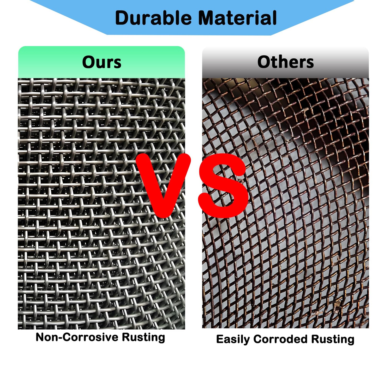 304 Stainless Steel Mesh Screen#60Mesh 15.7inchx47.2inch, Silver