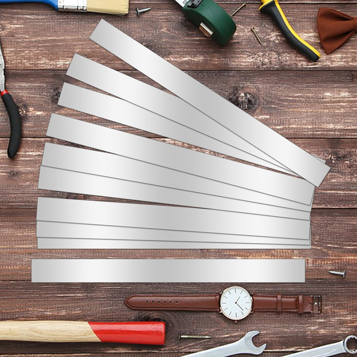 10 Pcs Sheet Metal Strips,12” Length,1” Width, 0.02” Thickness,Thin Flat Meta