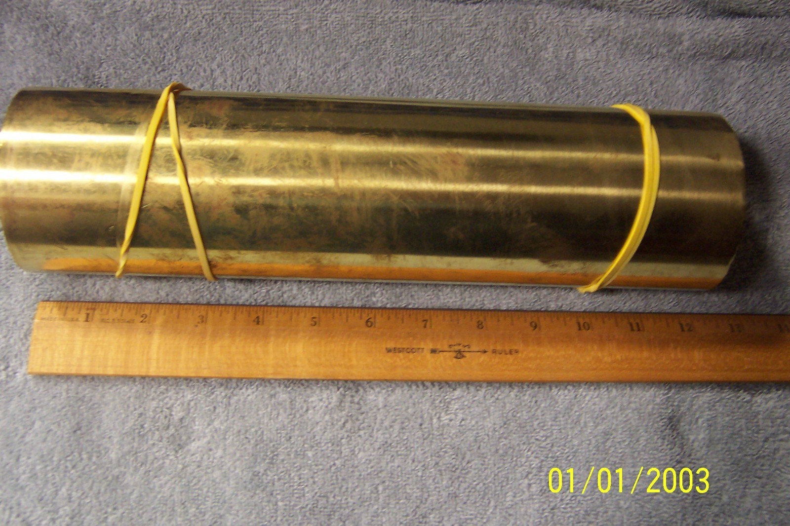Brass shim stock-12″ x 120″ (1’x10′) 2.26 lb. 0.15mm-1/128″-0.65″
