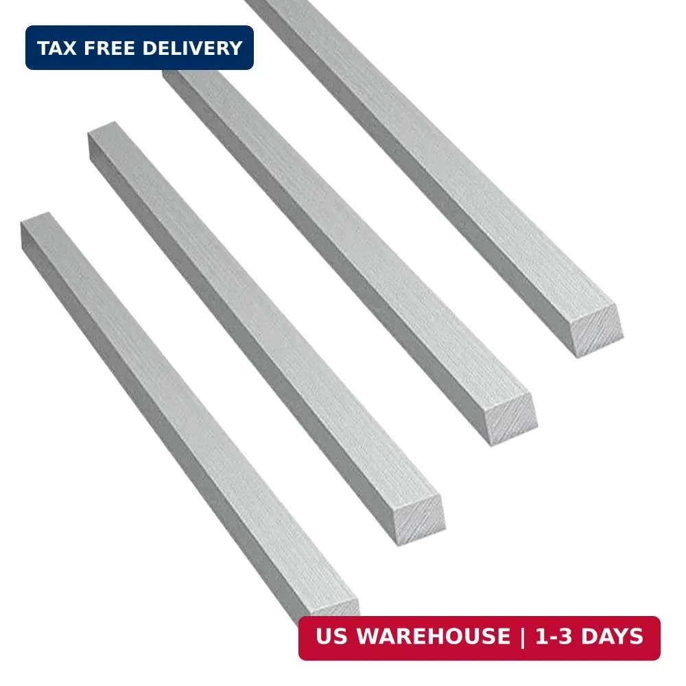 16-Inch Length Square Aluminum Flat BAR,Square Aluminum Bar 1/4″(6.35mm) x 1/4″(