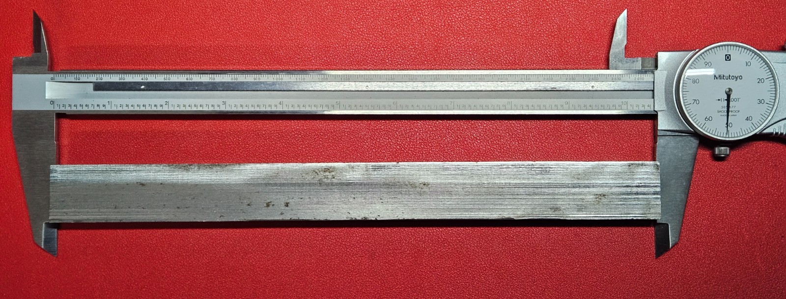 Cold Rolled Steel Bar Block 10.45″ L, 0.992″ W, 0.545″ Thick, 1 Lb 8.7 oz