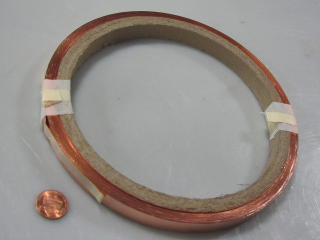 110 Copper Foil Soft Temper .005″ Thick x 1/2″ Wide x 100 Foot Length