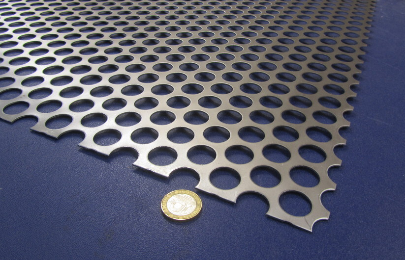 Perforated Staggered Steel Sheet .060″ Thick x 24″ x 24″, .750″ Hole Dia.