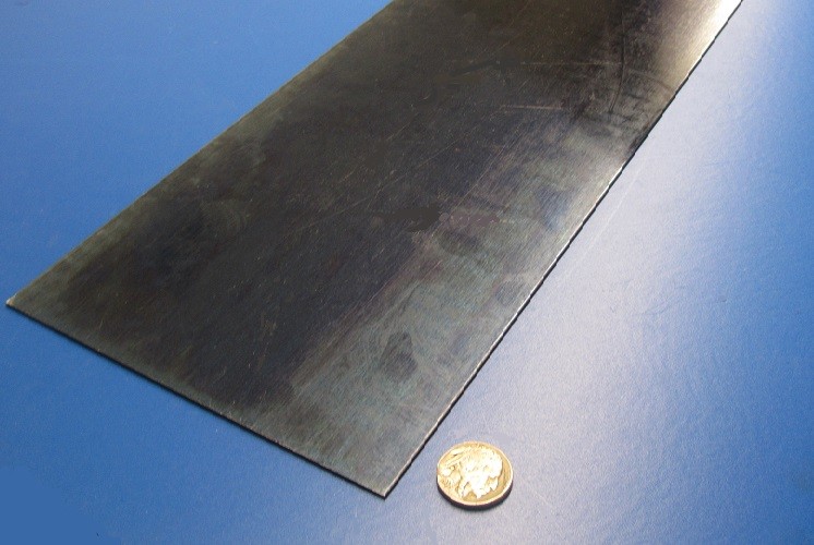 1095 Hard Blue Tempered Spring Steel Shim Stock .016″ x 6.0″ Wide x 25″ Length