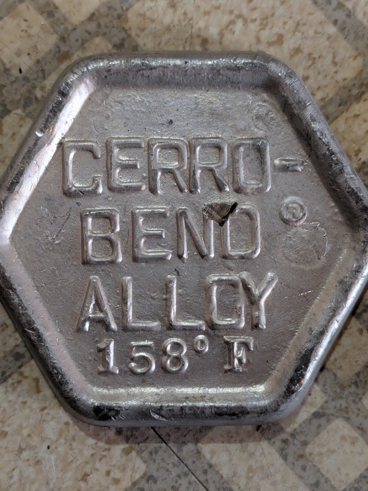3 lbs. Cerro Bend Alloy 158°F Fusible Wood’s Metal Low Melt Ingot