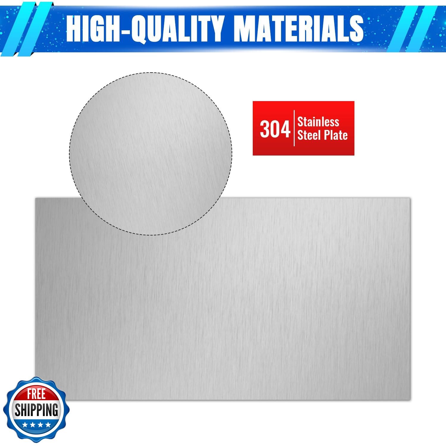 Uxney Stainless Steel Sheet,2″ x 4″-14 Gauge(2mm) Thickness 430 Stainless Ste