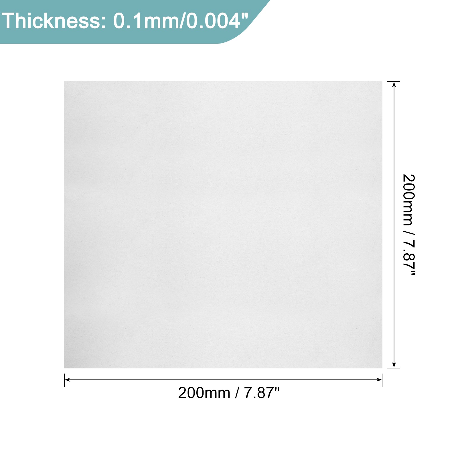 1Pcs GR2 Titanium Plate Sheet, 200x200x0.1mm Titanium Alloy Metal Sheet
