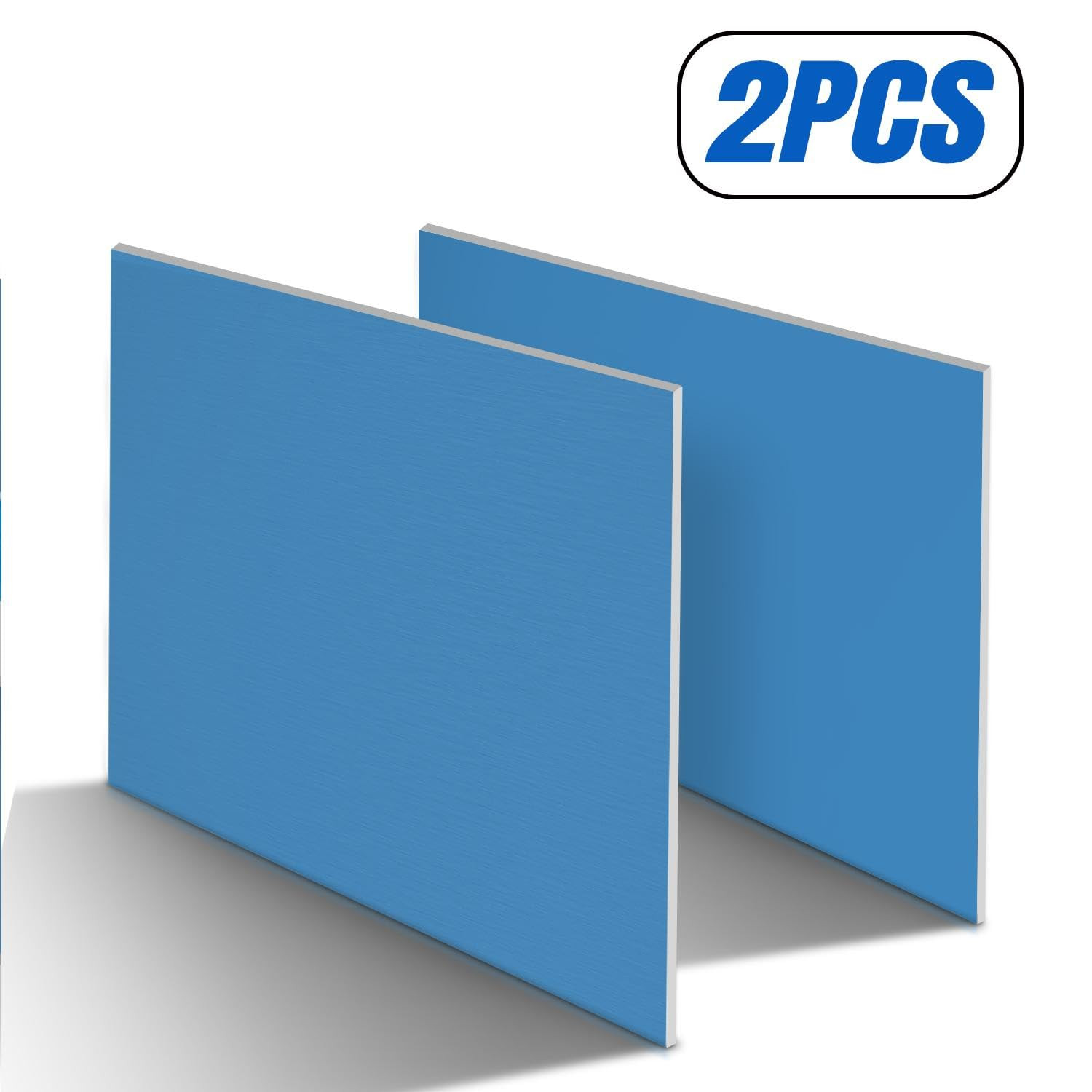 2 Pack 6061 Aluminum Sheet 2 x 4 Inch 16 Gauge 1.5mm Metal Plate for DIY Use