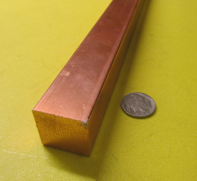 182 Copper Square Bar 1.0″ Thick x 1.0″ Wide x 6 Foot Length