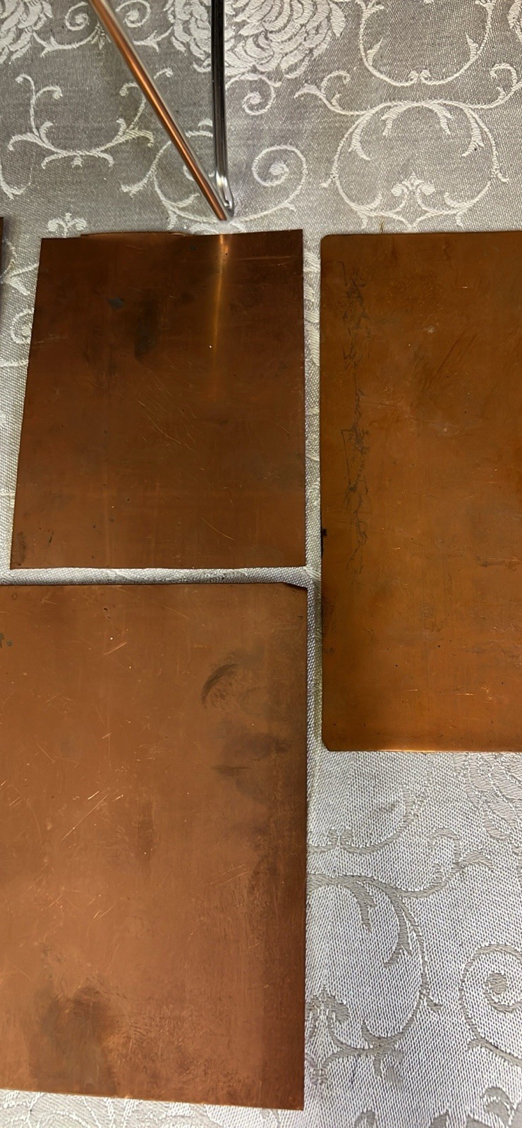 8 Pieces Copper Sheets Plates for Crafts/ Enamel Various SizesNew/old Inventory