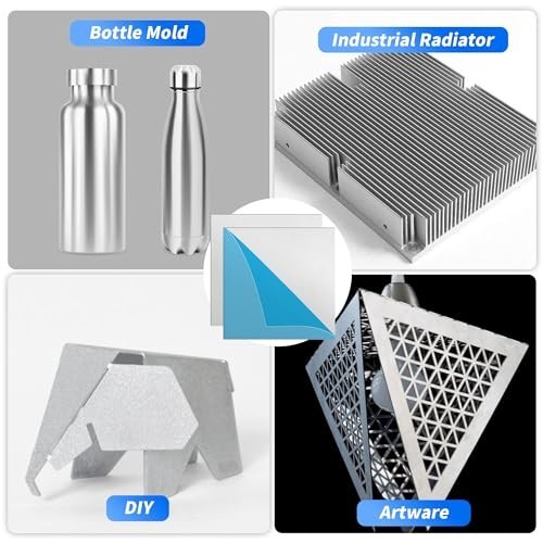 5 Pack 12″x12″ Aluminum Metal Sheets, 6061 T6 Flat Plates for Crafting & Industr