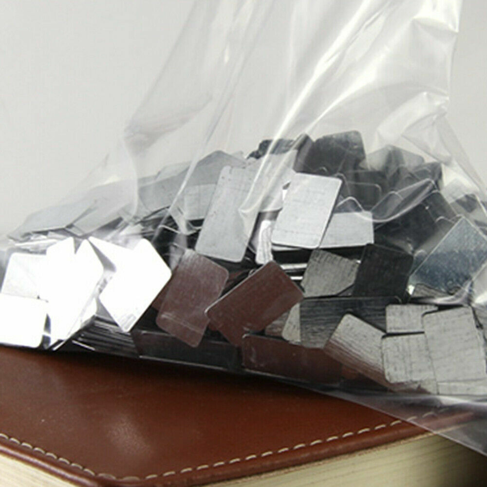 100PCS Galvanized Iron Sheet Plate Zinc Plated Metal DIY Craft 20 10 0.3mm