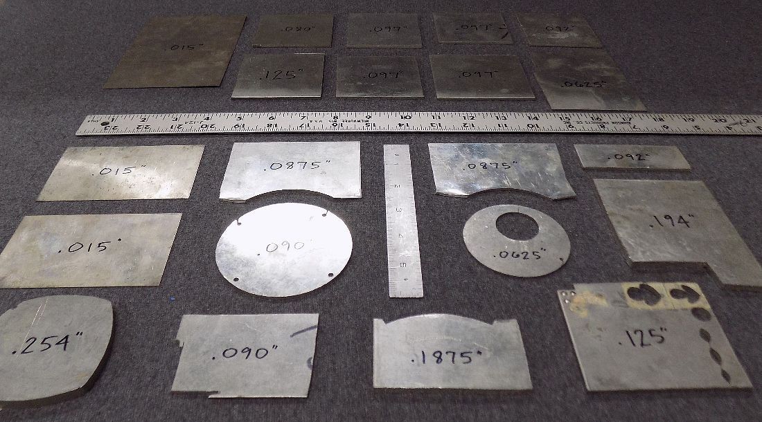 German Silver / Nickel Silver Flat Stock, Lot of 21 Pieces, over 4½ pounds