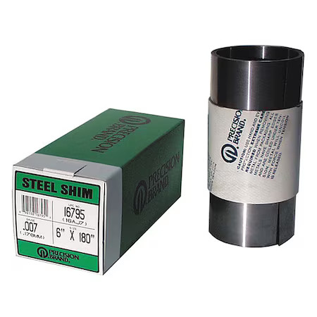 Precision Brand 16670 Shim Stock, Roll, Cold Low Stl, 0.0310 In