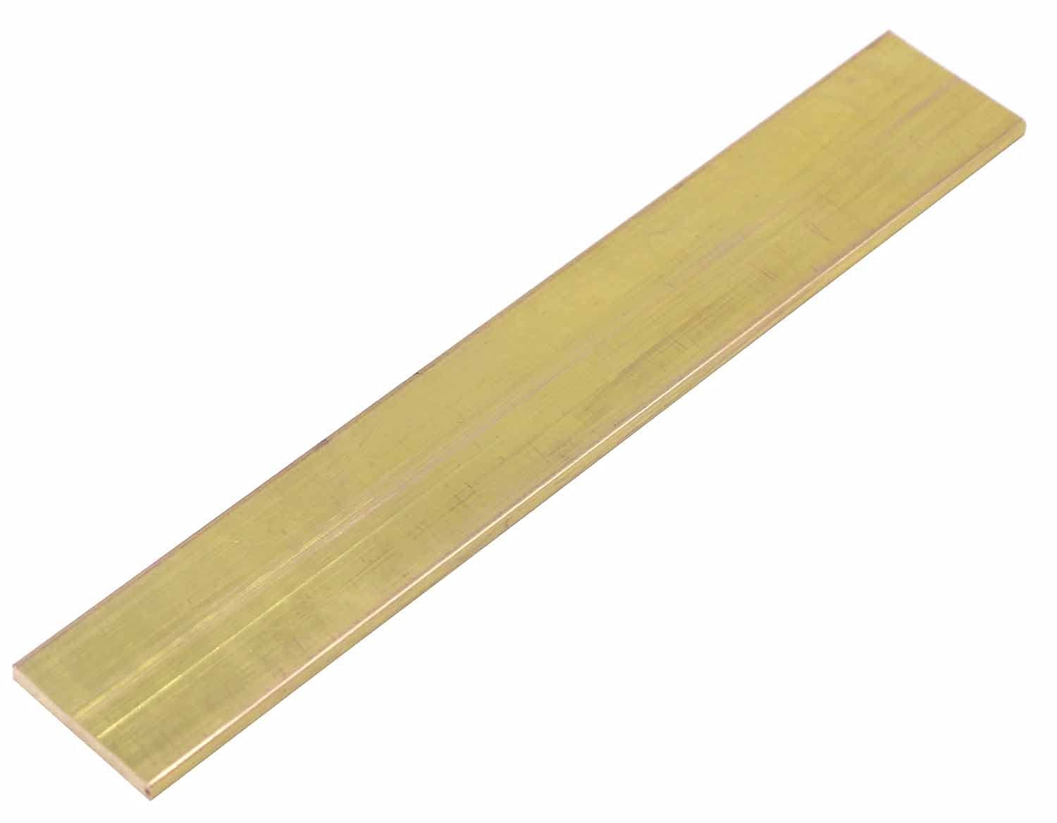 1/8x1x6 Inch C360 Brass Square Bar Solid Flat Mill Stock Knife Making DIY