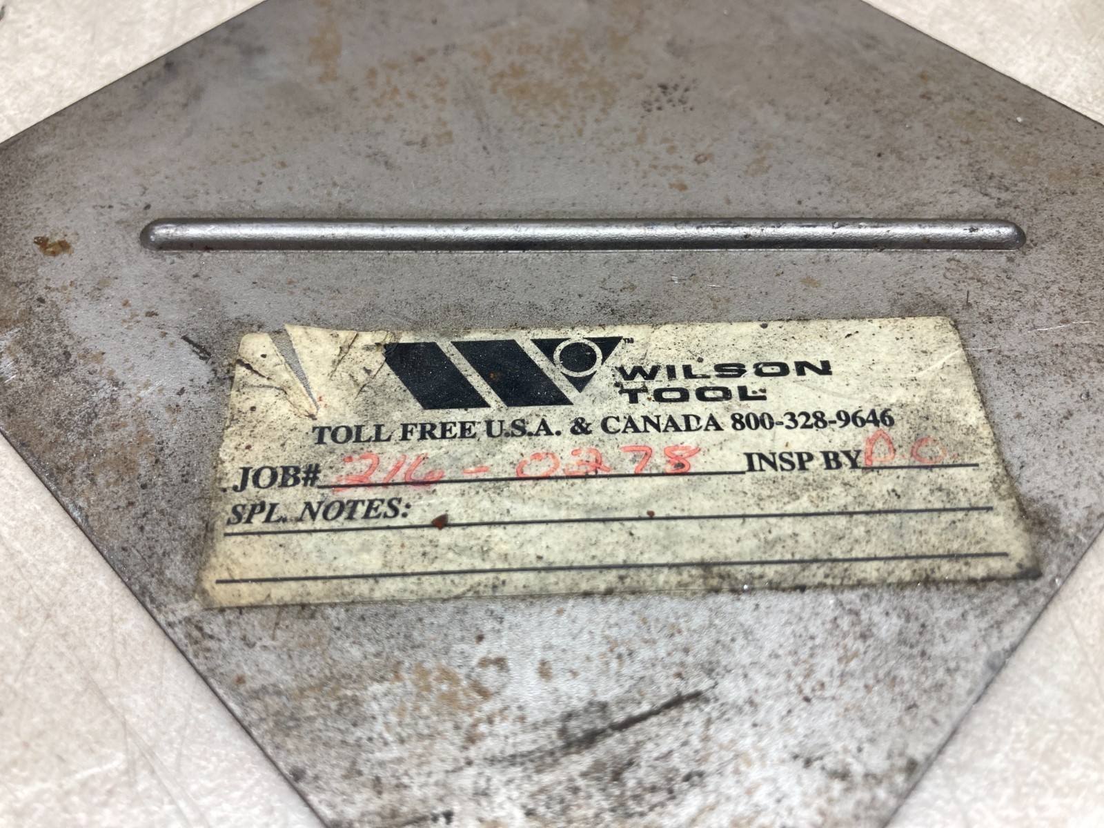 Wilson Tool 1.25 THK Emboss RD Make Die Base-Rework Punch & Die Cap W/ Sample