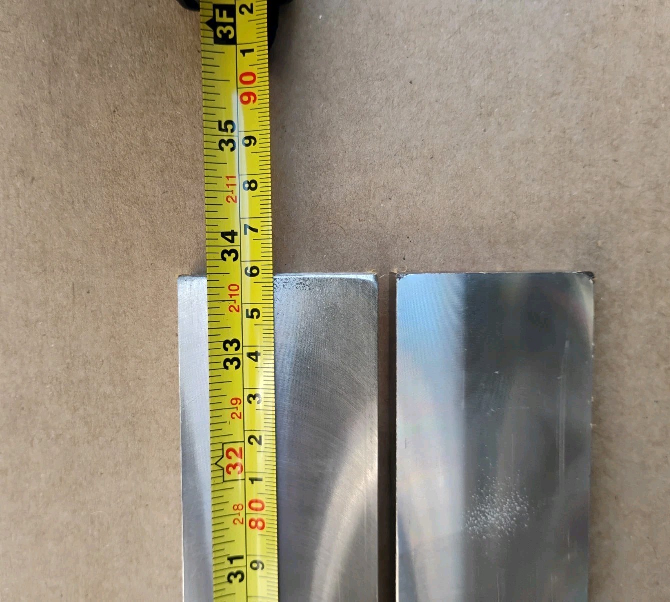 2 pc- 316 Stainless Steel Flat Bars 5/8″×1-7/8″×33-3/4″ Cold Rolled, Polished