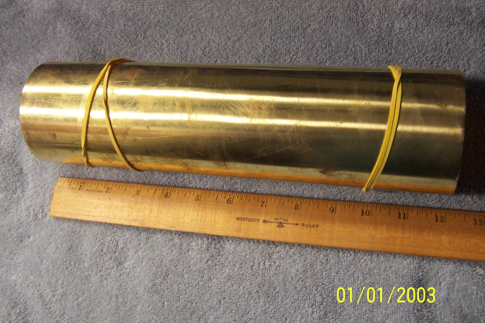 Brass shim stock-12″ x 60″ (1’x5′) .99 lb. 0.15mm-1/128″-0.65″