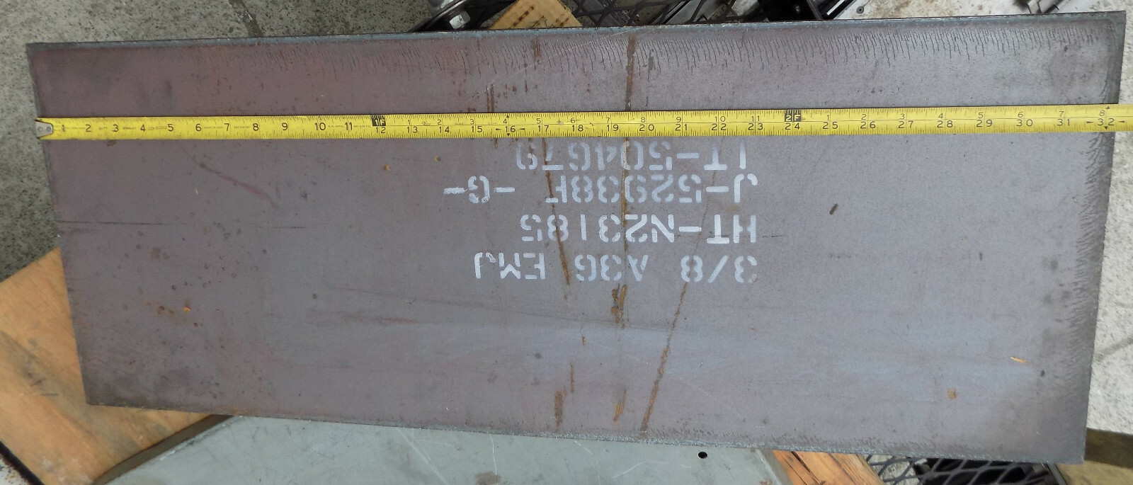 EMJ Flame Cut A36 Hot Rolled Carbon Steel Plate 3/8″ Thick X 32″ Long X 12″ Wide