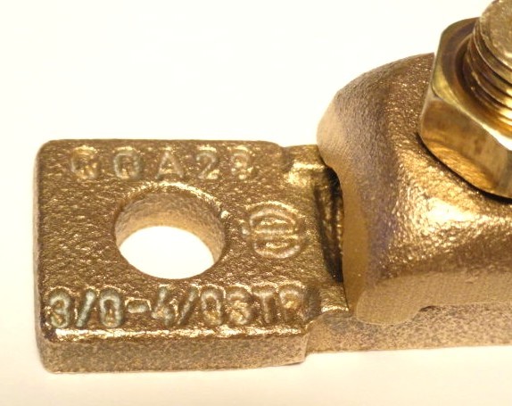 4/0 AWG Heavy Duty “High Copper Alloy” Industrial Terminal Lug ground bus bar